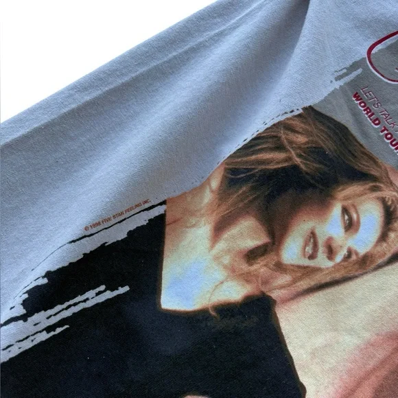 Rare Vintage 1998 Celine Dion Let’s Talk About Love World Tour Shirt Large - Picture 3 of 6